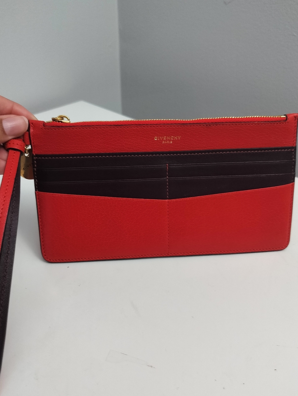 Givenchy GV3 Flat Zippered Card Holder Pouch / Day Wrist
